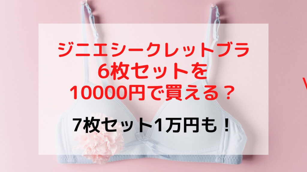ジニエシークレットブラ6枚セット10000円や7枚セット11000円で買う方法！電話番号はどこ？