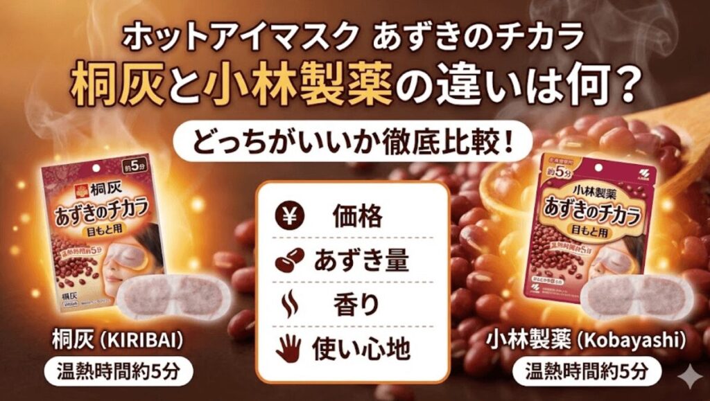 あずきのチカラ桐灰と小林製薬の違いは何か徹底解説！